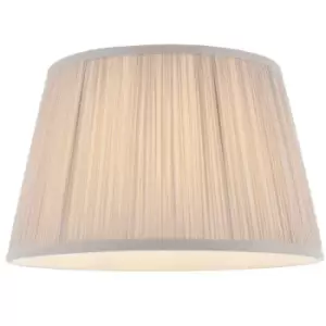 Image of 12" Elegant Round Tapered Drum Lamp Shade Dusky Pink Gathered Pleated Silk Cover