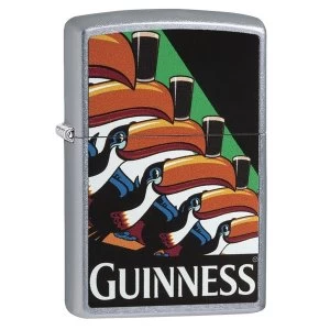 Image of Zippo Guinness Toucans Street Chrome Finish Windproof Lighter