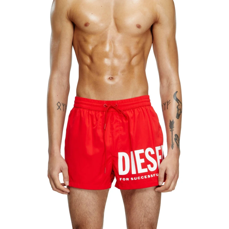 Image of Diesel Womens MARIO Quick-Drying Swim Shorts Red female 8