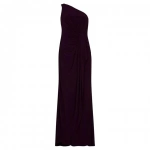 Image of Adrianna Papell One Shoulder Jersey Dress - CURRANT