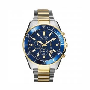 Image of Bulova Blue and Two Tone 'Marine Star' Chronograph Watch - 98B230