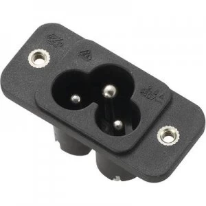 Image of IEC connector Plug vertical mount Total number of pins 2
