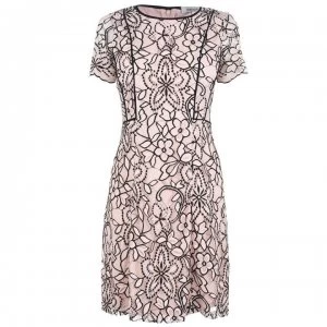 Image of Kensie Floral Cap Sleeve Dress - BLUSH/BLACK