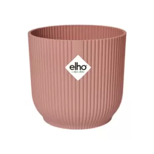 Image of Elho Vibes Fold 25cm Round Plastic Indoor Plant Pot - Delicate Pink