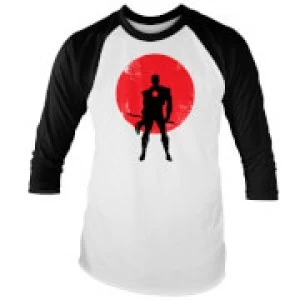 Image of Valiant Comics Classic Bloodshot Silhouette Raglan T-Shirt - White - S