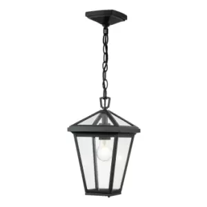Image of Hinkley Alford Place Outdoor Pendant Ceiling Light Museum Black, IP44