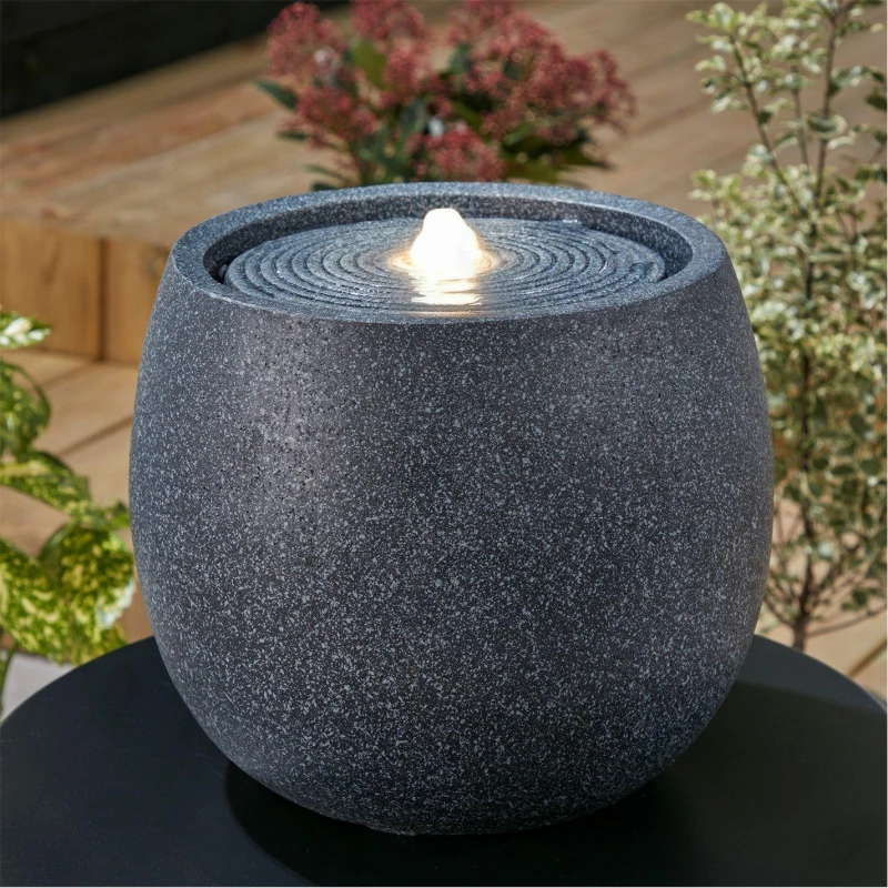 Image of Linea Studio Solar Sphere Water Feature Anthracite unisex One Size