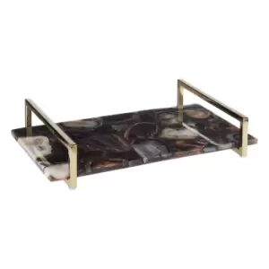 Image of Bowerbird Agate Tray Black Large