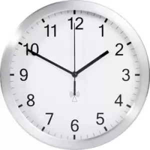 Image of TFA Dostmann 98.1091.02 Radio Wall clock 25cm x 4cm Aluminium (matt)