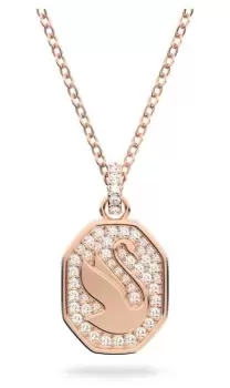 Image of Swarovski 5621106 Signum Swan Rose Gold Tone Necklace Jewellery