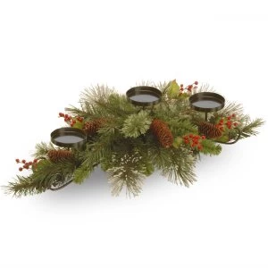 Image of Robert Dyas National Tree Company Wintry Pine Centrepiece - 3 Candles