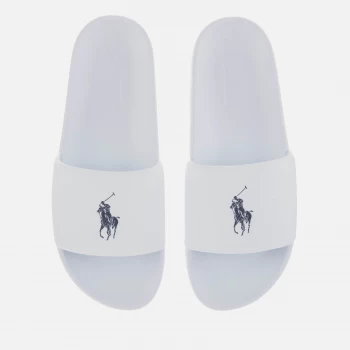 Image of Polo Ralph Lauren Mens Cayson Slide Sandals - White/Navy - UK 7