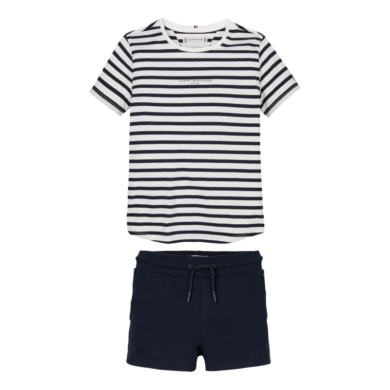 Image of Tommy Hilfiger Kids T-Shirt and Shorts Set Night Navy C1G female 6Y