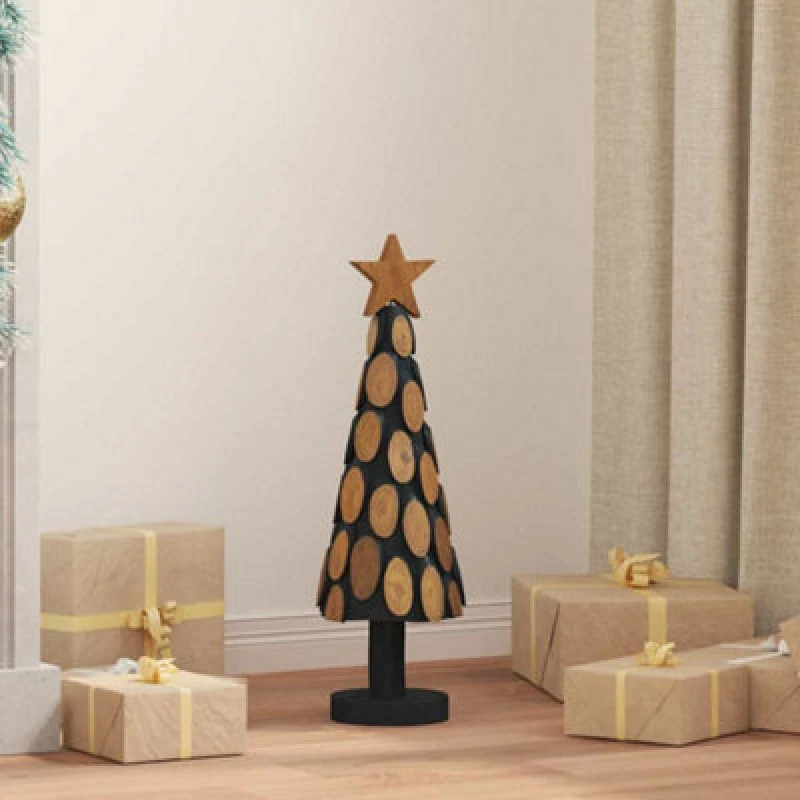 Image of vidaXL Christmas Tree with Stand Brown 60 x 20cm Solid teak wood, Brown 42017943