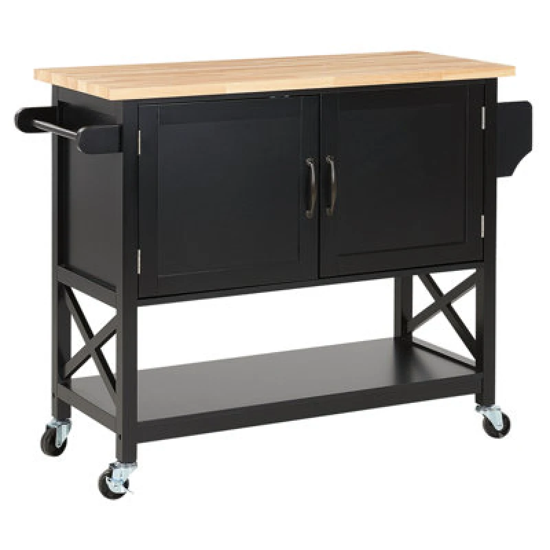 Image of Beliani Kitchen Trolley Mele Black