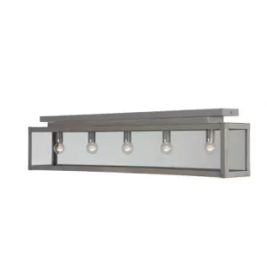 Image of Zenia 5 Light Semi Flush Light Gray