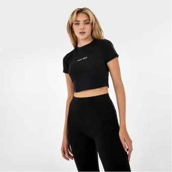 Image of Jack Wills Taped Logo T-Shirt - Black