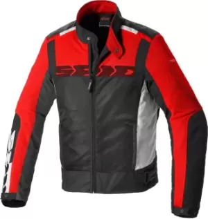 Image of Spidi Solar Net Sport Motorcycle Textile Jacket, black-red, Size L, black-red, Size L