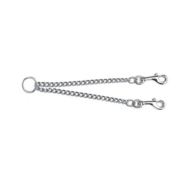 Image of Ancol Chrome Plated Lightweight Comfy Chain Couple 24cm Dog Lead Attachment Silver