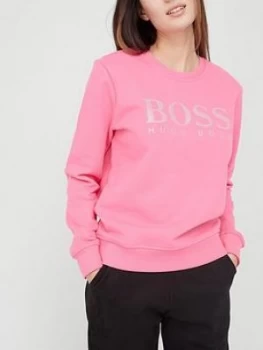 Image of Hugo Boss Ebossa Crew Sweatshirt Black Size S Woen