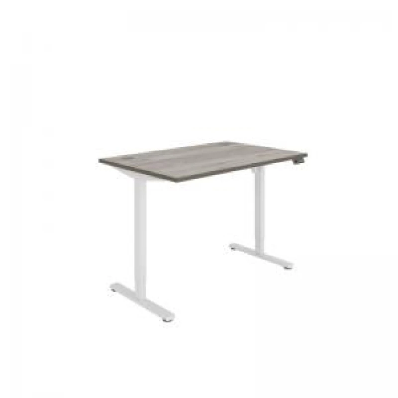 Image of Astin Economy Single Motor Sit/Stand Desk 1200x800x705-1220mm Alaskan Grey Oak/White KF800013