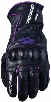Image of Five RFX 4 Ladies Motorcycle Gloves, black-purple, Size M for Women, black-purple, Size M for Women