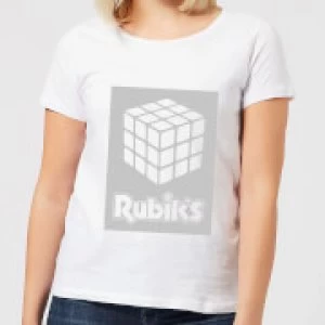 Image of Rubik's Core Box Womens T-Shirt - White - M