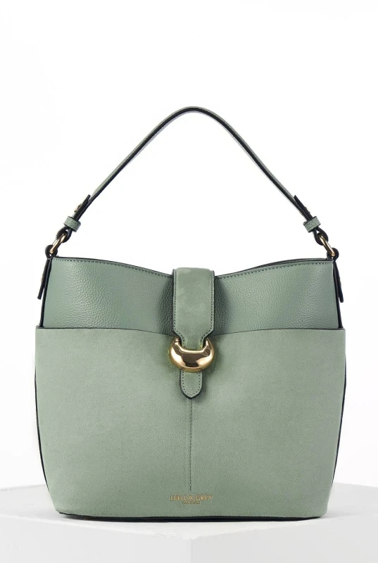 Image of Luella Grey Womens 'Indra' Bucket Crossbody in Green Green Female One Size