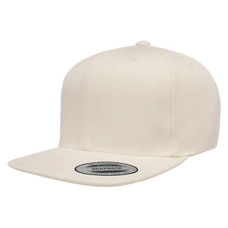 Image of Yupoong Mens The Classic Premium Snapback Cap in Natural Natural Male One Size