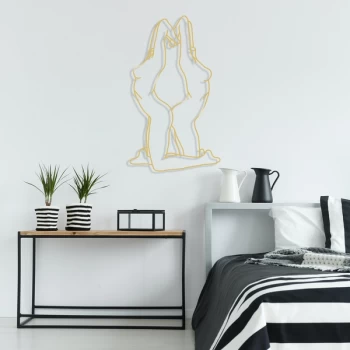 Image of Womans - Gold Gold Decorative Metal Wall Accessory