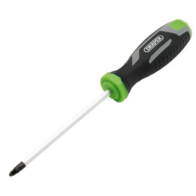 Image of Draper 13452 Pound Thru Pozi Soft Grip Screwdriver, PZ2 x 125mm 13452