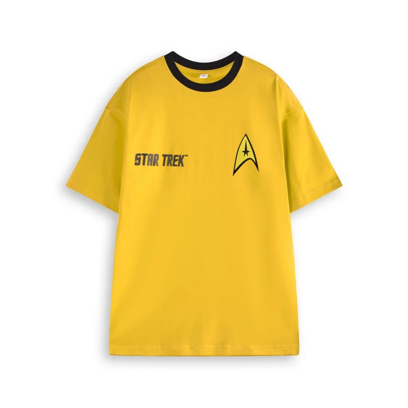 Image of Star Trek Short Sleeved T-Shirt Yellow male
