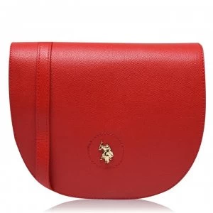 Image of US Polo Assn US Jones Saddle Crossbody Bag - RED 400