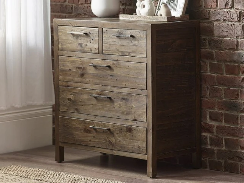 Image of ASC Hatton Reclaimed Pine 32 Drawer Chest of Drawers Assembled