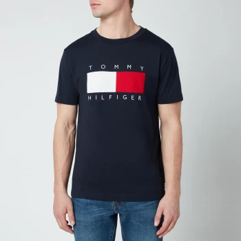 Image of Tommy Hilfiger Mens Corporation Texture Insert T-Shirt - Desert Sky - M