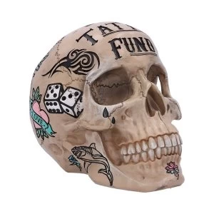 Image of Natural Bone Tribal Tattoo Fund Skull Money Box