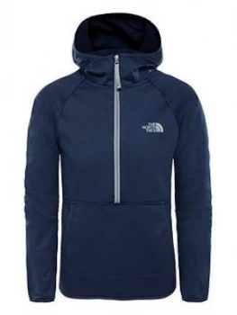 Image of The North Face The North Face Boys Tech Glacier 14 Zip Hoodie Blue Size S7 8 Years