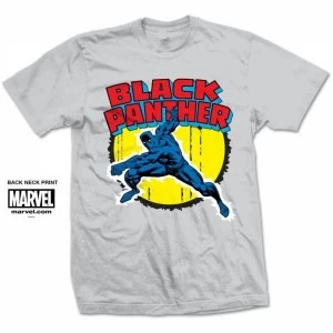 Image of Marvel Comics Black Panther Mens White T-Shirt Large