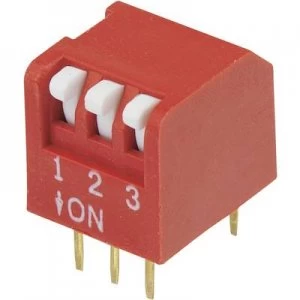 Image of DIP switch Number of pins 3 Piano type TRU COMPONENTS DPR 03