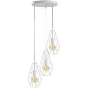 Image of Keter Lex Cluster Pendant Ceiling Light White, 32cm, 3x E27