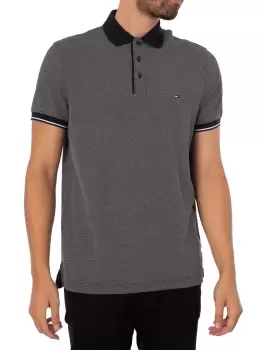 Image of Two Tone Bubble Stitch Reg Polo Shirt