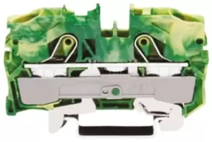 Image of Wago Green/Yellow 2010 Earth Terminal Block, 20 6 AWG, 0.5 10mm, 800 V