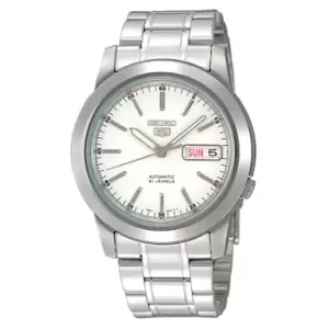 Image of Seiko 5 Automatic White Dial Stainless Steel Mens Watch SNKE49K1