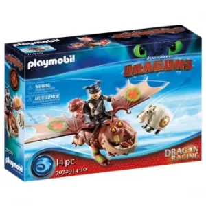 Image of Playmobil Dragon Racing Fishlegs and Meatlug Playset