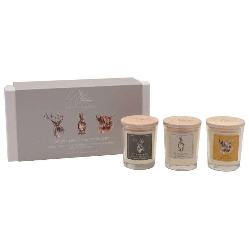 Image of Meg Hawkins "Favourites" Set of 3 Mini Candles 70g Multi