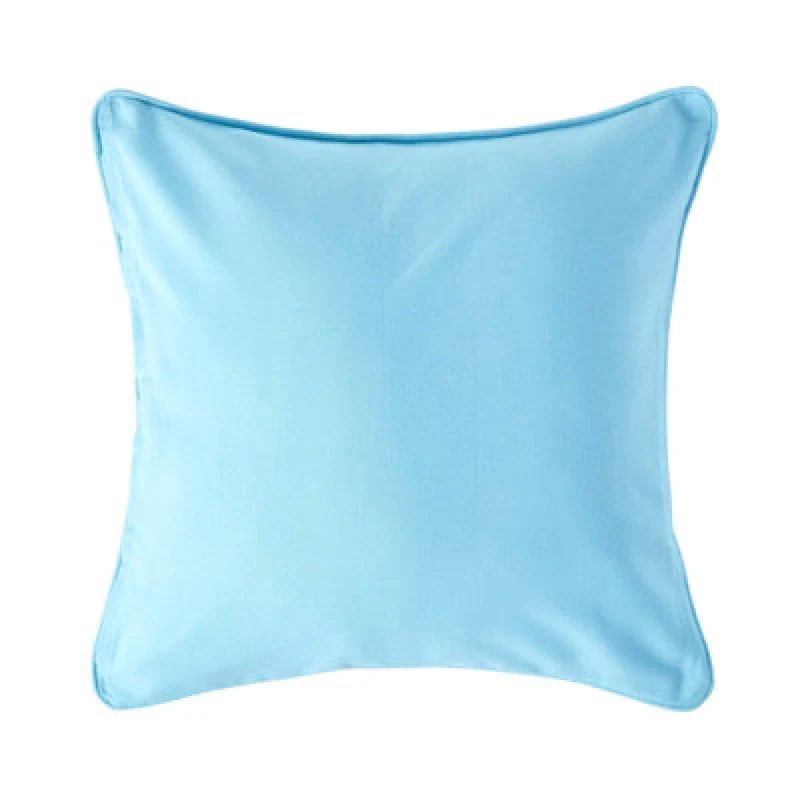 Image of Homescapes Cotton Plain Blue Cushion Cover, 60 X 60 Cm