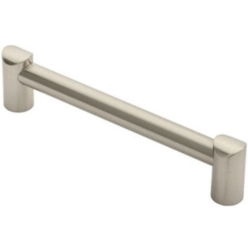 Image of Loops Round Tube Pull Handle 180 x 16mm 160mm Fixing Centres Satin Nickel Metallics unisex