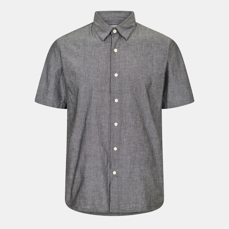 Image of Peter Werth Mens Ken SS Shirt in Charcoal Size: Medium Charcoal Male M