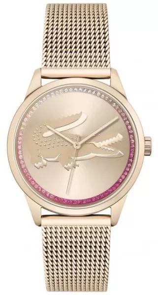 Image of Lacoste 2001261 Womens Ladycroc Crystal Set Rose Gold Watch
