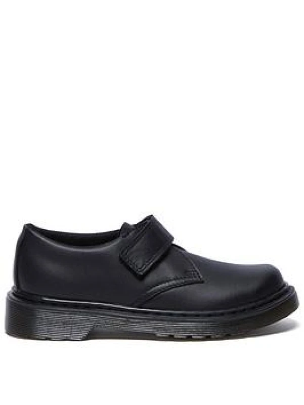 Image of Dr. Martens Black 1461 Kamron II Mono Boys Junior Shoes Black UK 3 (EU 36)